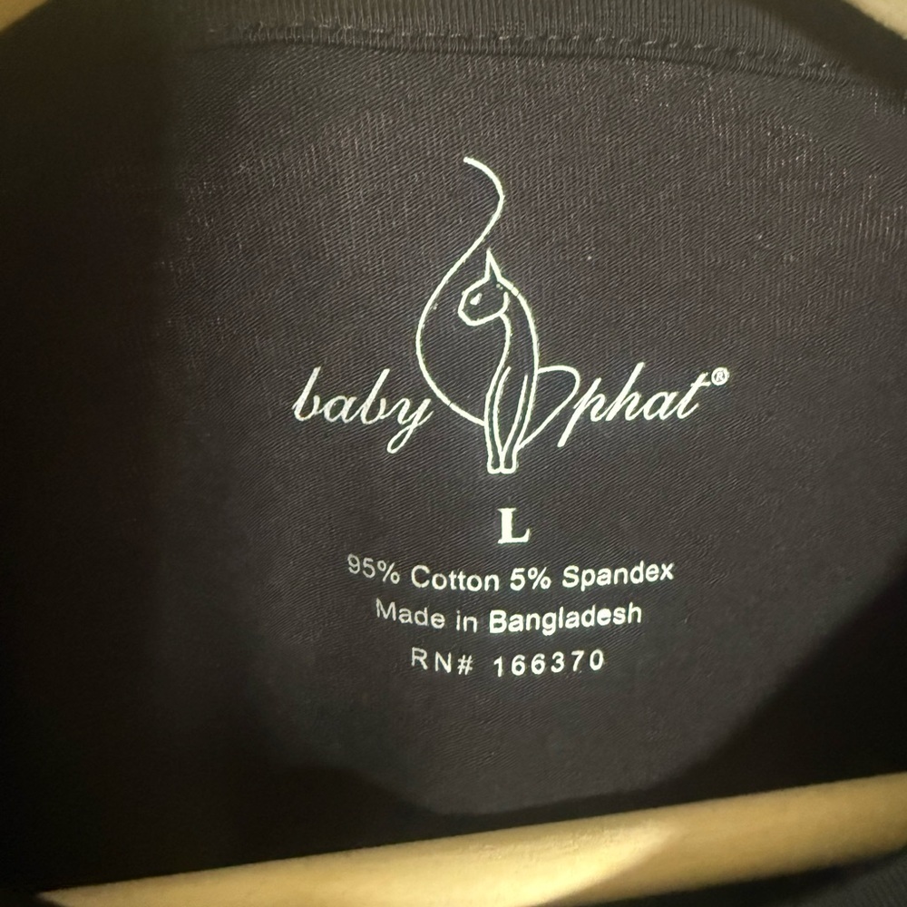 Baby Phat Black T-Shirt, Size L, *New With Tags* - Picture 2 of 5